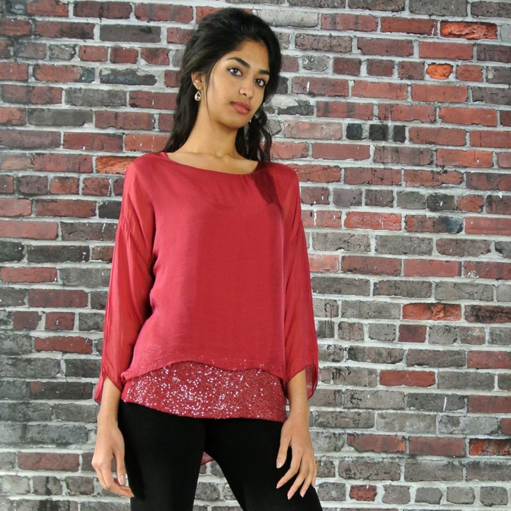 Etoile Rouge Silk Blouse